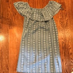 Off the shoulder denim dress